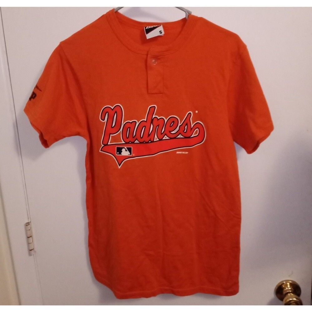 Vintage Bike San Diego Padres Baseball T-Shirt Jersey Sz Small MLB #2